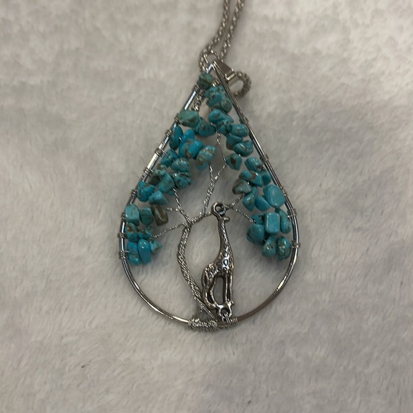 Long Turquoise Giraffe Necklace - Picture 3 of 5